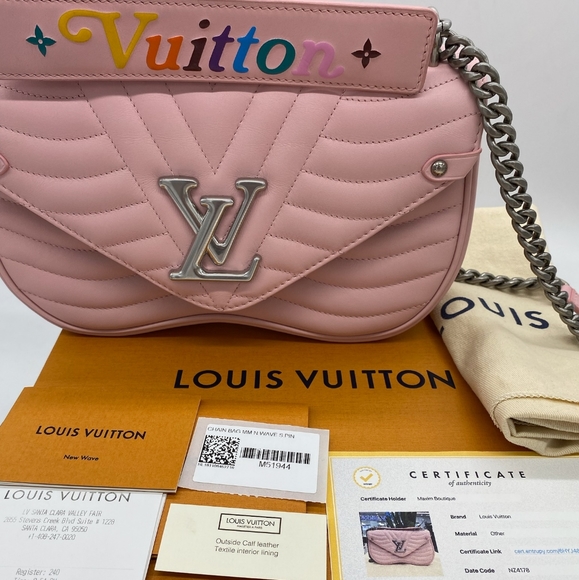 SOLD!!!!Louis Vuitton New Wave Chain Bag Mm S Pin - Picture 13 of 16